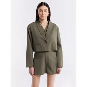 Lattelier SET Olive Green Blazer Short 2 Piece Set Women’s Size S